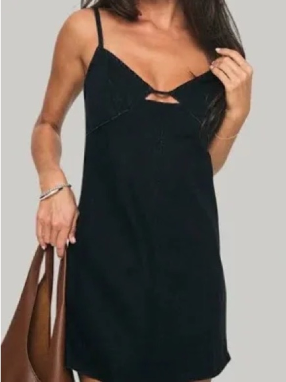 Princess Polly Black Cutout Slip Dress